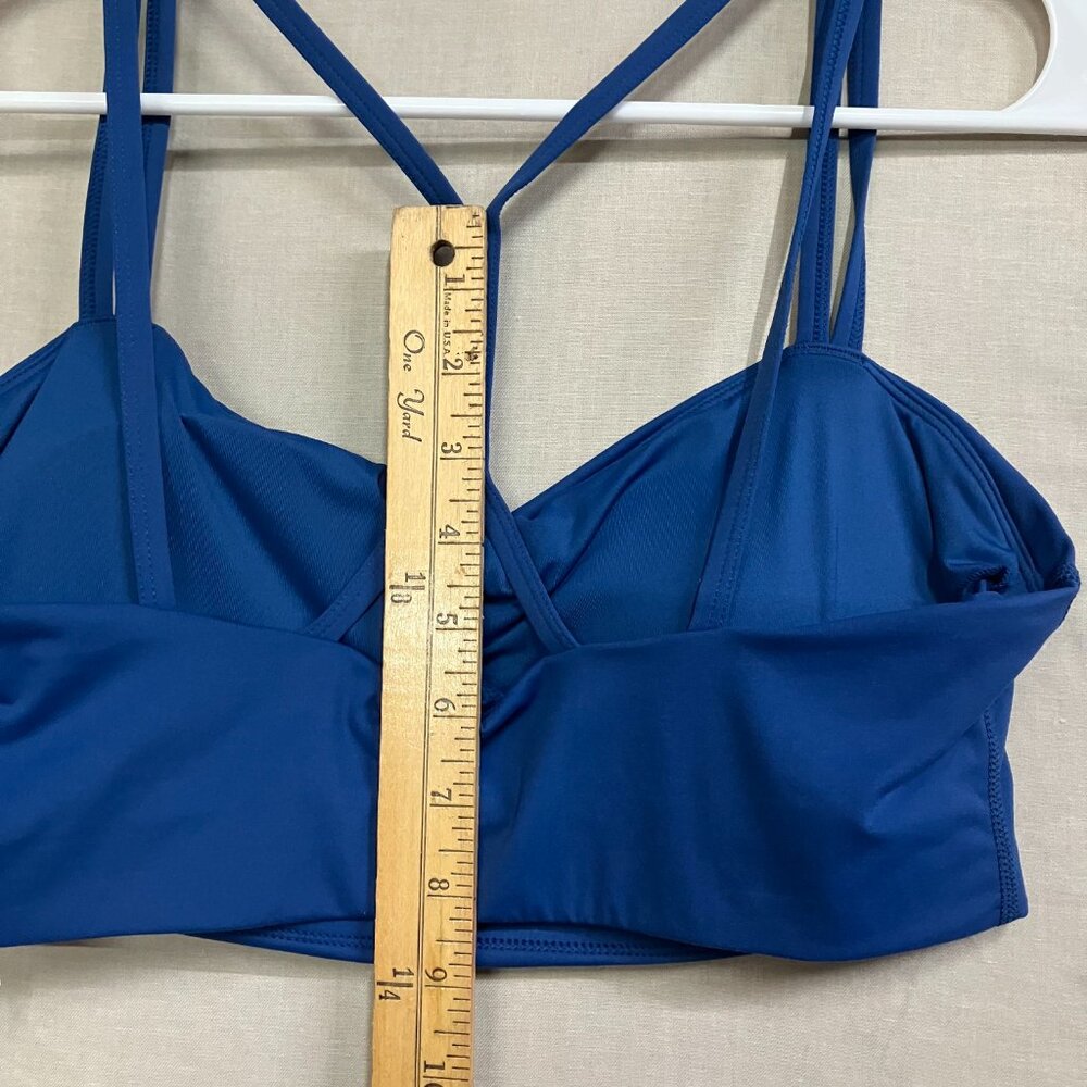 WT JoyLab Women's L Deep Sea Blue Strappy Athletic Sports Bra Removable Pads - Picture 13 of 13
